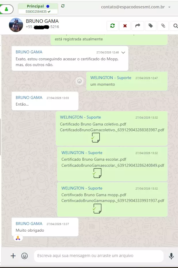 Aluno Espaço do SESMT