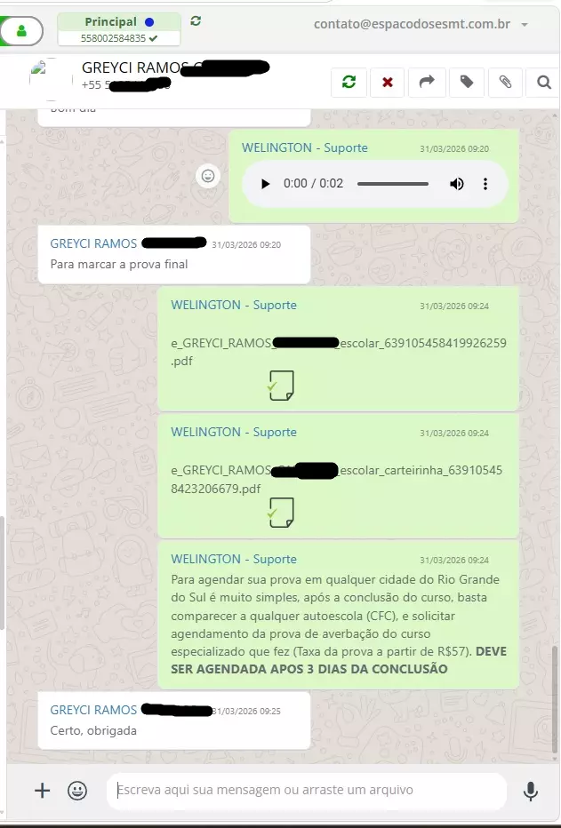 Aluno Espaço do SESMT