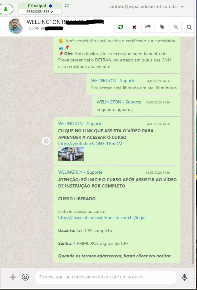 Aluno Espaço do SESMT