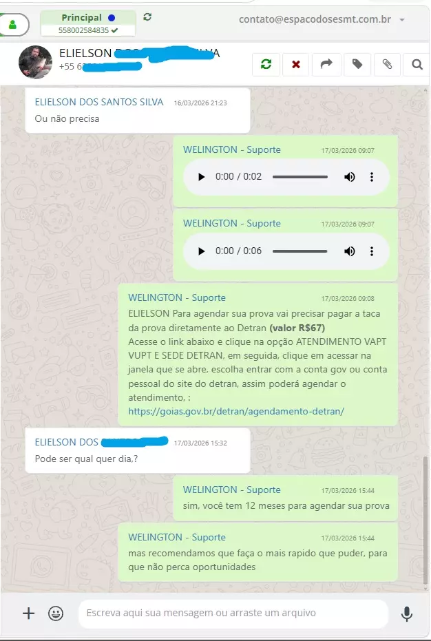 Aluno Espaço do SESMT