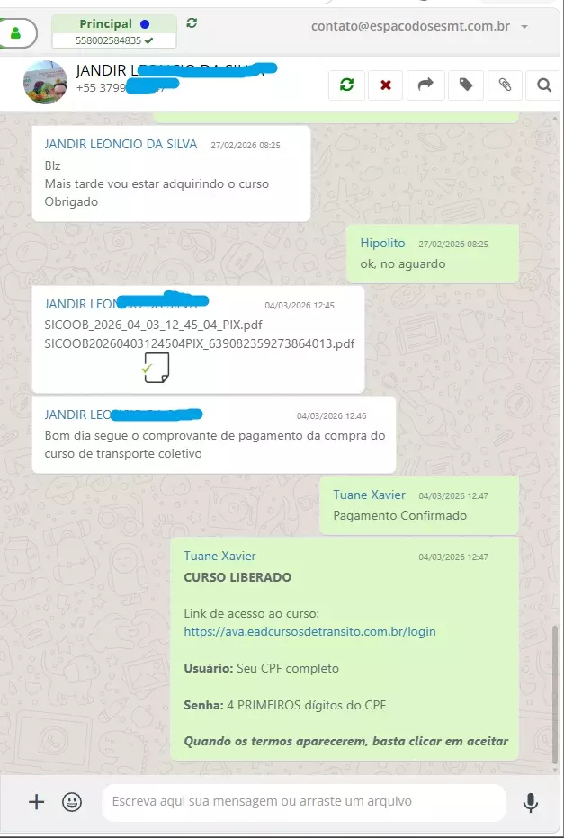 Aluno Espaço do SESMT